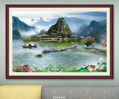 File in ấn File tranh hiện đại pha lê gương KF64166 chuyên nghiệp