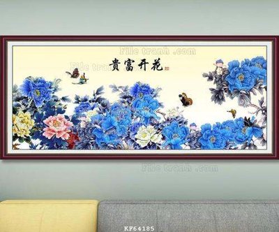 Hình ảnh file gốc in trần nhà File tranh hiện đại pha lê gương KF64185