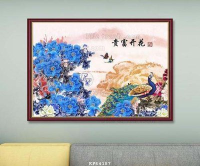 File tranh in trần 3D File tranh hiện đại pha lê gương KF64187 (ảnh gốc)