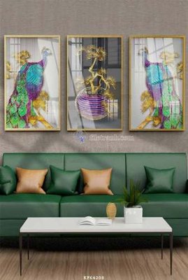 Cung cấp file tranh gốc File tranh hiện đại pha lê gương KF64208 độc quyền