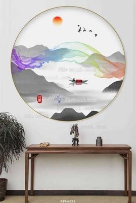 Tải file File tranh hiện đại pha lê gương KF64222 (gốc) làm tranh treo tường