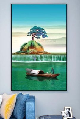 File in lụa File tranh hiện đại pha lê gương KF64240 (tân cổ điển) File tranh hiện đại pha lê gương KF64240