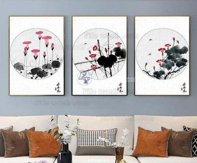 File tranh gốc File tranh hiện đại pha lê gương KF64293 (bản đẹp) độc quyền