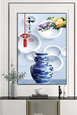 File in ấn cao cấp File tranh hiện đại pha lê gương KF64339 (file gốc)