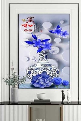 File tranh gốc PSD File tranh hiện đại pha lê gương KF64340 còn nguyên layer