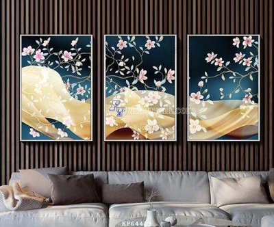 File tranh File tranh hiện đại pha lê gương KF64419 (file gốc) chủ đề phong thủy