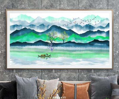 File gốc File tranh hiện đại pha lê gương KF64435 (in mica) làm bảng hiệu