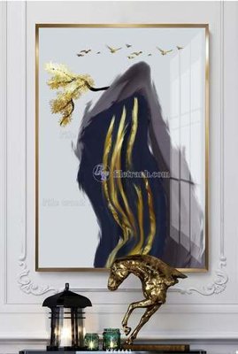 File gốc File tranh hiện đại pha lê gương KF64441 (phiên bản chuẩn) để in ấn