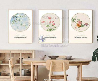 File in trần File tranh hiện đại pha lê gương KF64446 (bản gốc) hoa văn