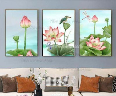 File ảnh File tranh hiện đại pha lê gương KF64451 (gốc) in decal dán tường