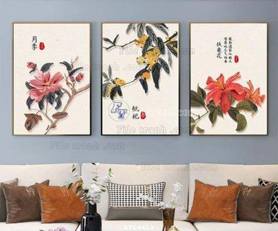 File in lụa File tranh hiện đại pha lê gương KF64452 (phong cảnh) File tranh hiện đại pha lê gương KF64452