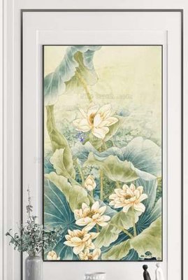 File in trần File tranh hiện đại pha lê gương KF64479 (bản gốc) mây trời