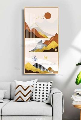 File in lụa File tranh hiện đại pha lê gương KF64590 (tân cổ điển) File tranh hiện đại pha lê gương KF64590