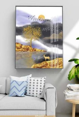 File in ấn File tranh hiện đại pha lê gương KF64609 chuyên nghiệp