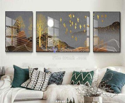 File gốc File tranh hiện đại pha lê gương KF64638 (trang trí) cho phòng khách