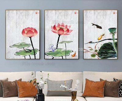 File in ấn File tranh hiện đại pha lê gương KF64666 (bản gốc) cao cấp