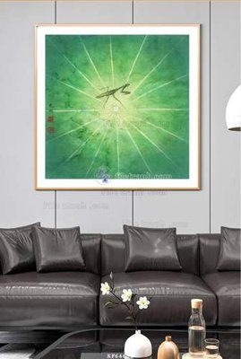 File gốc File tranh hiện đại pha lê gương KF64681 (in lụa) họa tiết 3D