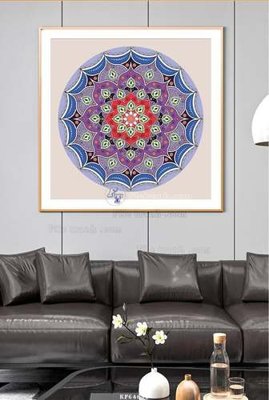 Tải file gốc in lụa File tranh hiện đại pha lê gương KF64690 siêu nét