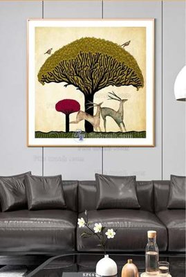 File tranh File tranh hiện đại pha lê gương KF64700 (gốc) chủ đề con người