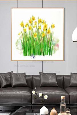 File in trần File tranh hiện đại pha lê gương KF64705 (file gốc) phong thủy