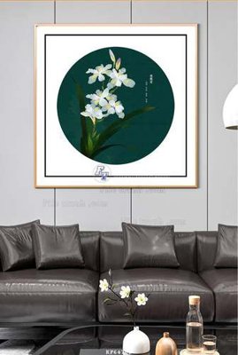 Hình ảnh file gốc in lụa File tranh hiện đại pha lê gương KF64760