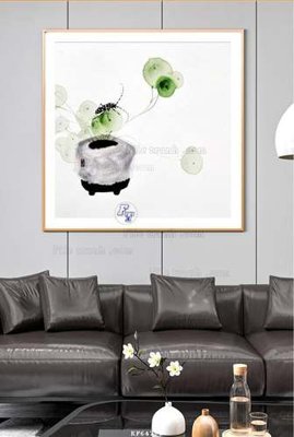 File in trần File tranh hiện đại pha lê gương KF64770 (file gốc) xuyên sáng