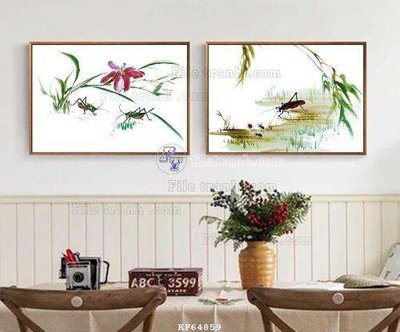 File in mica File tranh hiện đại pha lê gương KF64859 (bản gốc) siêu trong