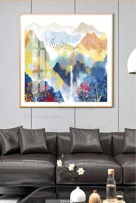 File gốc File tranh hiện đại pha lê gương KF64864 (in mica) cắt laser