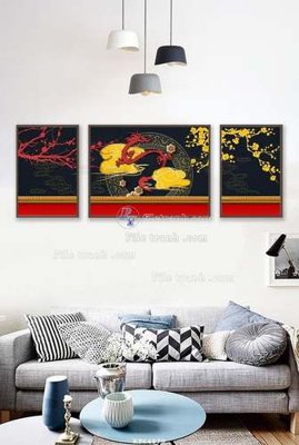 File tranh File tranh hiện đại pha lê gương KF64878 (bản gốc) in lụa 5D