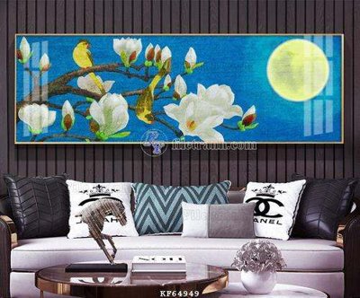 File in trần File tranh hiện đại pha lê gương KF64949 (file gốc) chủ đề vũ trụ