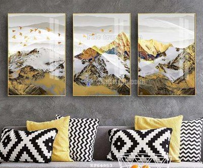 Download file gốc File tranh hiện đại pha lê gương KF64953 (in lụa) hoa lá