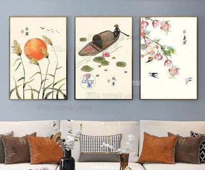 File gốc File tranh hiện đại pha lê gương KF64970 (trang trí) cho phòng khách