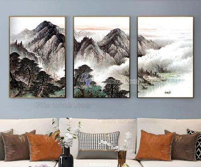 File ảnh File tranh hiện đại pha lê gương KF65005 (gốc) in standee