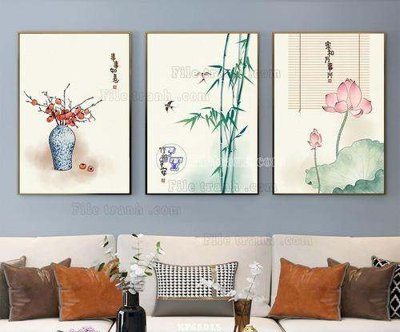 File tranh File tranh hiện đại pha lê gương KF65015 (gốc) chủ đề thiên nhiên