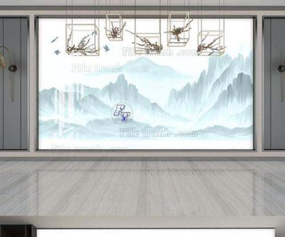 File ảnh File tranh hiện đại pha lê gương KF65016 (gốc) in backdrop sự kiện