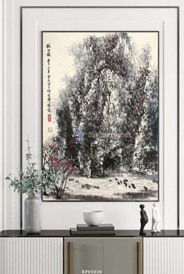 File tranh gốc File tranh hiện đại pha lê gương KF65036 chủ đề hiện đại