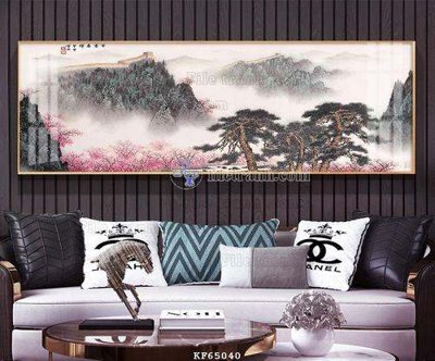 File tranh File tranh hiện đại pha lê gương KF65040 (gốc) in vải canvas