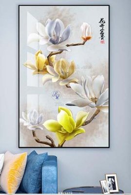File tranh File tranh hiện đại pha lê gương KF65078 (gốc) in vải canvas