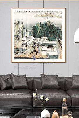 File gốc in ấn File tranh hiện đại pha lê gương KF65107 chuẩn màu CMYK