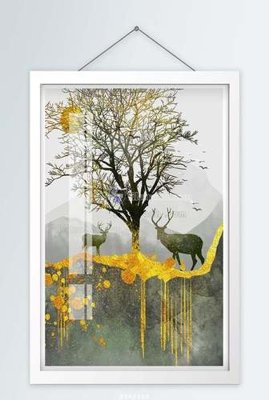 File in ấn File tranh hiện đại pha lê gương KF65138 (bản gốc) cao cấp