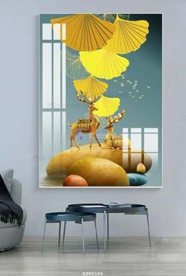 File in ấn File tranh hiện đại pha lê gương KF65186 chuyên nghiệp