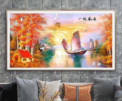 File tranh gốc File tranh hiện đại pha lê gương KF65203 chủ đề hiện đại