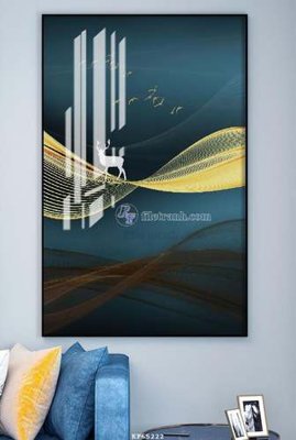 Ảnh gốc File tranh hiện đại pha lê gương KF65222 (nét căng) in mica