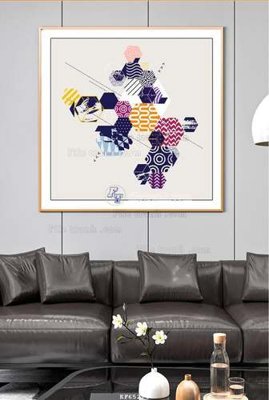 File in trần File tranh hiện đại pha lê gương KF65274 (bản gốc) trời sao