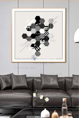 File gốc File tranh hiện đại pha lê gương KF65276 (in lụa) tranh phong thủy