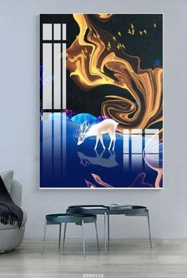 File gốc File tranh hiện đại pha lê gương KF65519 (chủ đề hiện đại) trang trí