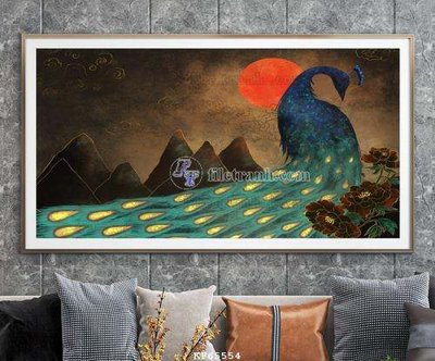 File tranh File tranh hiện đại pha lê gương KF65554 (ảnh gốc) in trần 3D