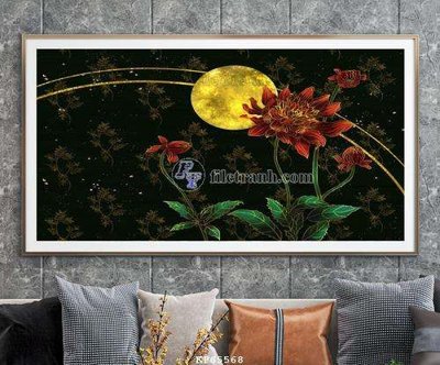 File in trần File tranh hiện đại pha lê gương KF65568 (file gốc) chủ đề vũ trụ