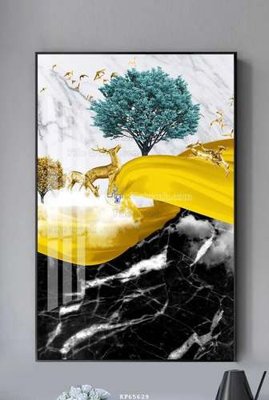 File in ấn cao cấp File tranh hiện đại pha lê gương KF65629 (file gốc)