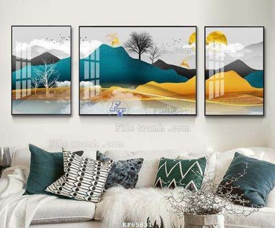 Download file gốc File tranh hiện đại pha lê gương KF65631 (in mica) trong suốt